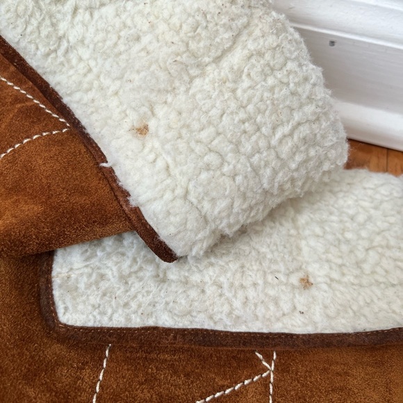 MICHAEL Michael Kors Crosby Suede Sherpa Lined Knee High Wedge Boots Size 7.5 - Picture 4 of 6